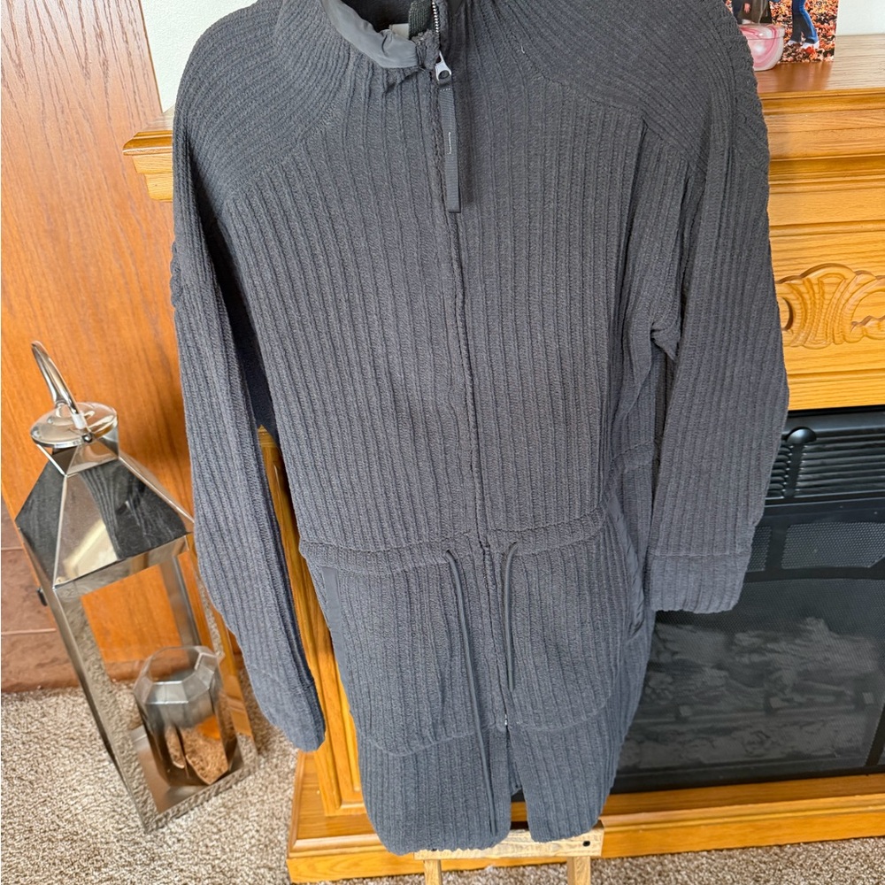 Women's Charcoal Full-Zip Cardigan